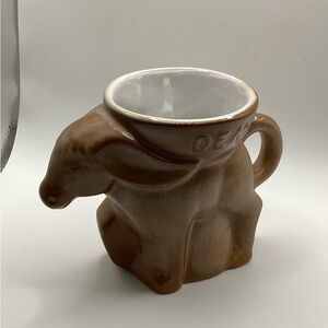 1979 Frankoma Democratic (DEM) Donkey Political Mug Coffee Cup Brown Satin